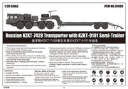 Trumpeter Scale Models 1039 1/35 Russian KZKT-7428 Transporter with KZKT-9101 Semi-Trailer Model Kit