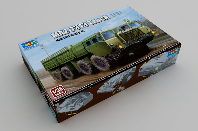 Trumpeter Scale Models 1050 1/35 Russian MAZ-7313 Truck Heavy Military Truck Model Kit