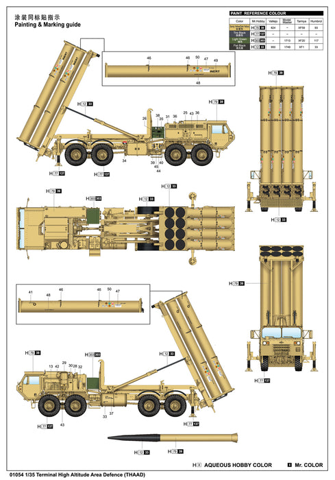 Trumpeter Scale Models 1054 1/35 Terminal High Altitude Area Defense (THAAD) Model Kit