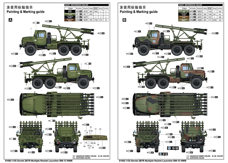 Trumpeter Scale Models 1062 1/35 Soviet 2B7R Multiple Rocket Launcher BM-13 HMM Model Kit