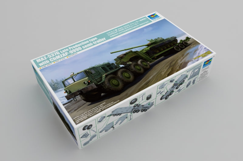 Trumpeter Scale Models 1065 1/35 MAZ-537G Late Production with ChMZAP-9990 Semi-Trailer Model Kit