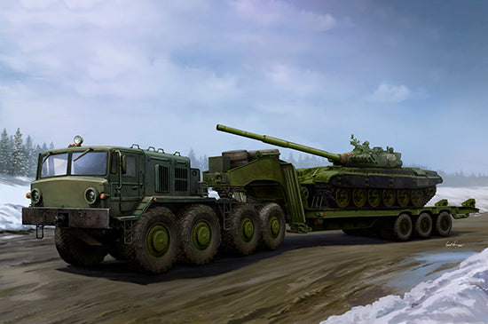 Trumpeter Scale Models 1065 1/35 MAZ-537G Late Production with ChMZAP-9990 Semi-Trailer Model Kit