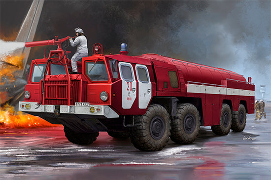 Trumpeter Scale Models 1074 1/35 AA60 (MAZ7310) Model 160.01 ARFF Airport Fire Fighting Vehicle Model Kit