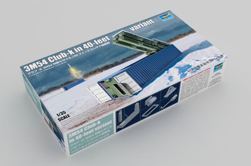 Trumpeter Scale Models 1077 1/35 3M54 Club-K 40ft Variant Container Missile System Model Kit