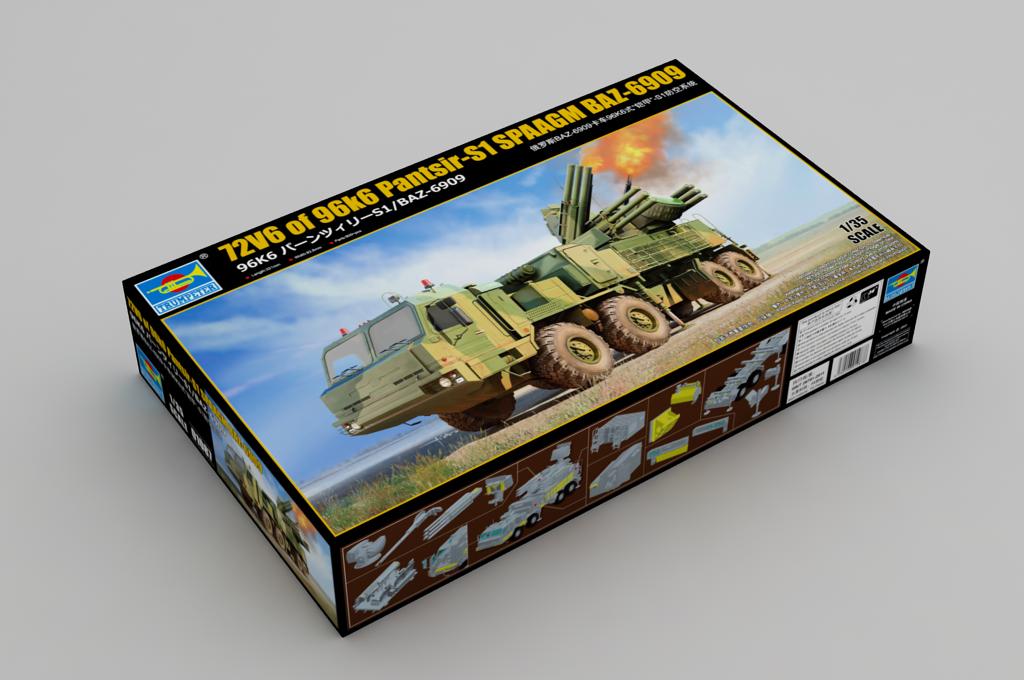 Trumpeter Scale Models 1087 1/35 Russian 72V6 of 96k6 Pantsir-S1 SPAAGM BAZ-6909 Model Kit