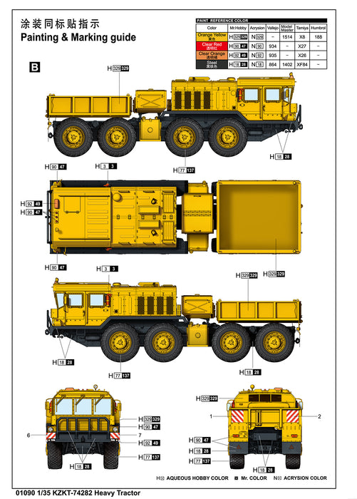 Trumpeter Scale Models 1090 1/35 KZKT-74282 Heavy Tractor Model Kit