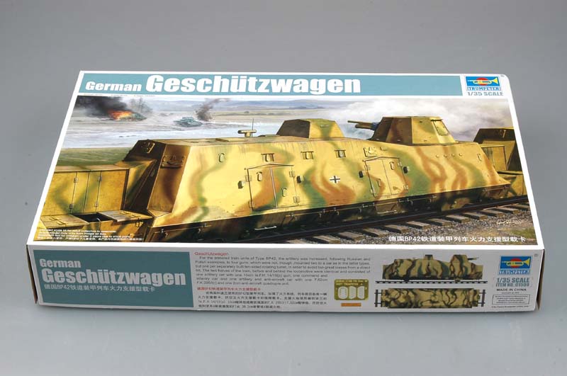 Trumpeter Scale Models 1509 1/35 German Army BP42 Geschutzwagen Cannon Railcar Model Kit