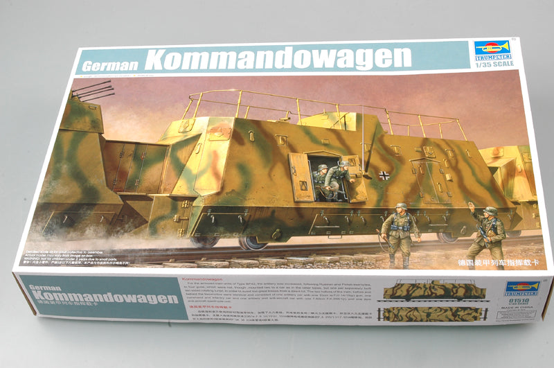 Trumpeter Scale Models 1510 1/35 German Army Kommandowagen Armored Troop Transport Railcar Model Kit
