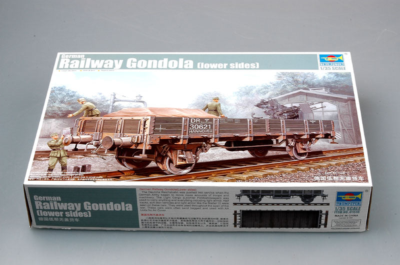 Trumpeter Scale Models 1518 1/35 German Army Gondola Railcar with Low Sides Model Kit