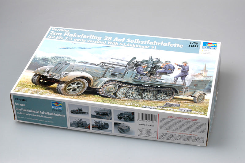 Trumpeter Scale Models 1523 1/35 German 2cm Flakvierling 38 auf Selbstfahrlafette Sd.Kfz.7/1 Early Model Kit