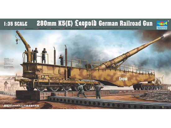 Trumpeter Scale Models 207 1/35 K5(E) 280mm Leopold German Railroad Gun Plastic Model Kit