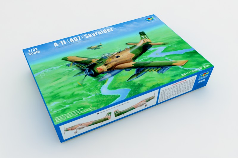 Trumpeter Scale Models 2254 1/32 Douglas A1-J AD-7 Skyraider USAF Vietnam Model Kit