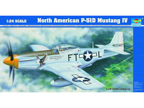 Trumpeter Scale Models 2401 1/24 North American P-51D Mustang IV Fighter Model Aircraft Kit