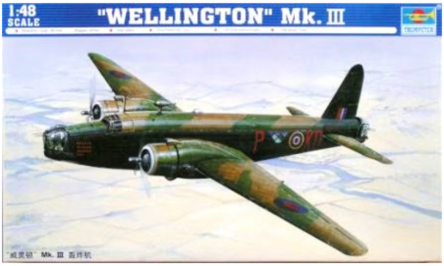 Trumpeter Scale Models 2823 1/48 Vickers Wellington Mk III British Bomber Plastic Model Kit