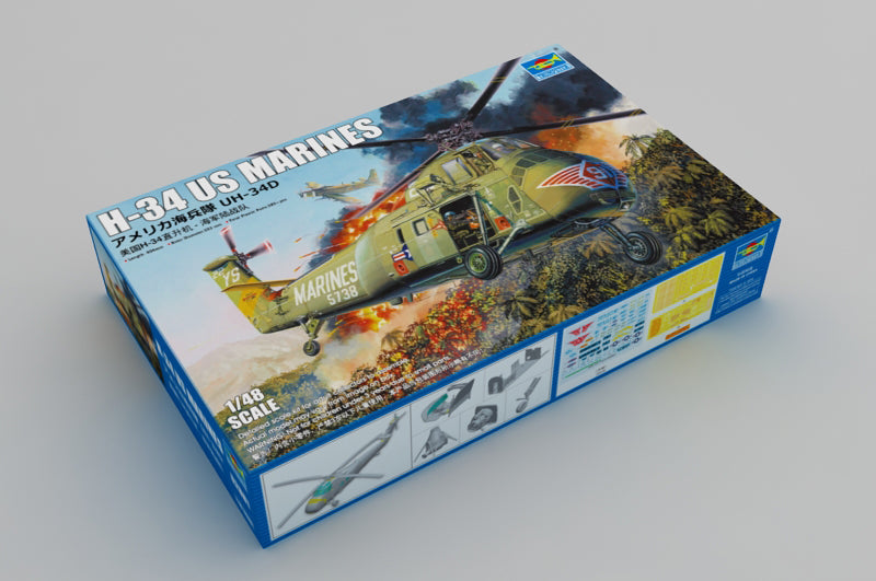 Trumpeter Scale Models 2881 1/48 H-34D US Marines Helicopter (Re-Edition) Model Kit