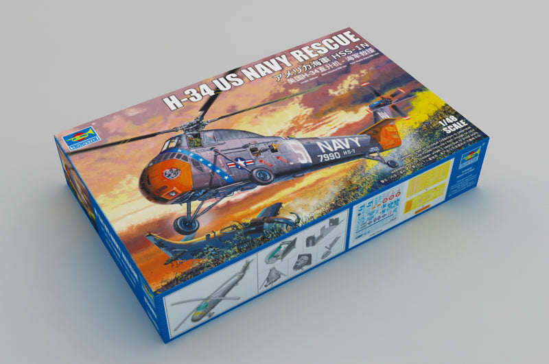 Trumpeter Scale Models 2882 1/48 H-34 US Navy Rescue Helicopter Model Kit
