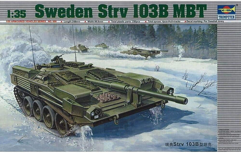 Trumpeter Scale Models 309 1/35 Swedish Strv 103B Tank Model Kit