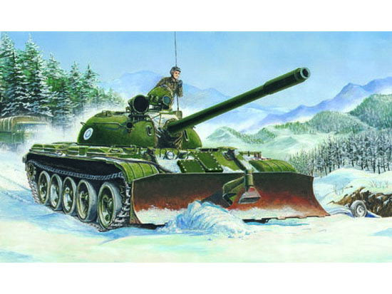 Trumpeter Scale Models 313 1/35 Finnish T-55 with BTU-55 Dozer Model Kit