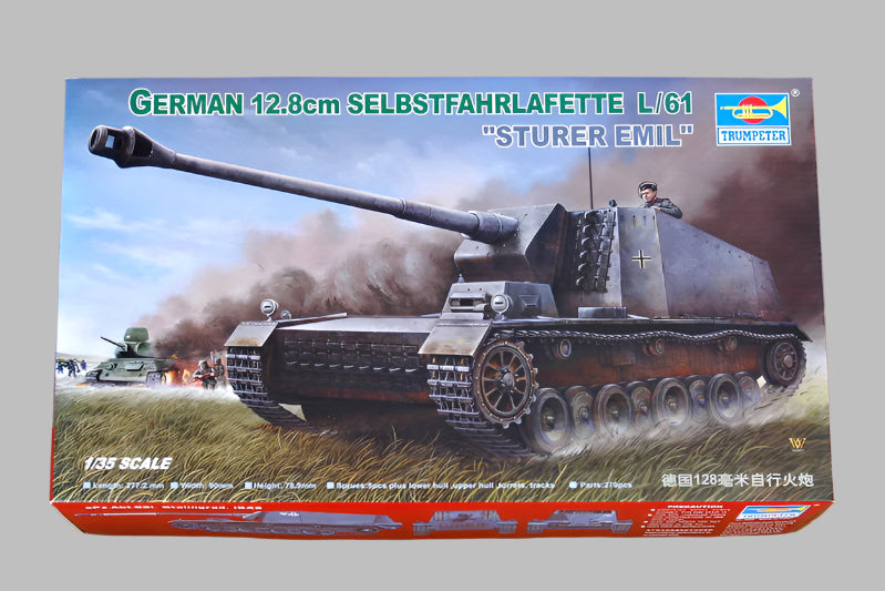 Trumpeter Scale Models 350 1/35 German 12.8cm Tank Destroyer L-61 Sturer Emil Selbstfahrlafette Model Kit