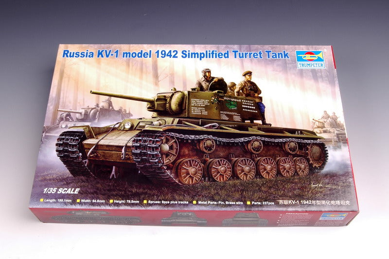 Trumpeter Scale Models 358 1/35 Russian KV-1 Model 1942 Simplified Turret Model Tank Kit