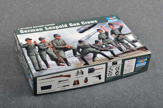 Trumpeter Scale Models 406 1/35 German Leopold Railroad Gun Crew Set Model Kit
