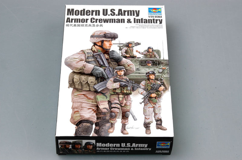 Trumpeter Scale Models 424 1/35 Modern US Army Crewmen & Infantry Set Model Kit