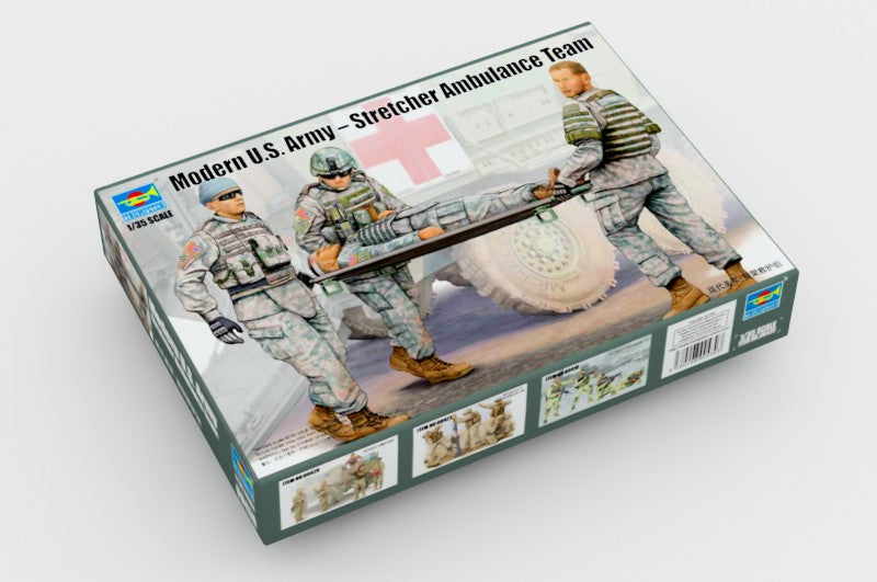 Trumpeter Scale Models 430 1/35 Modern US Army Ambulance Team & Stretcher Set Model Kit