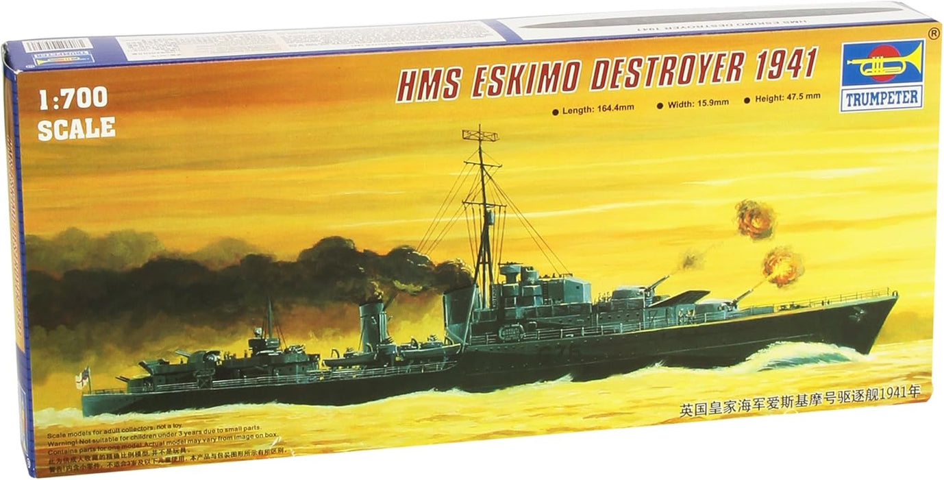 Trumpeter Scale Models 5757 1/700 HMS Eskimo F75 Destroyer Model Ship Kit