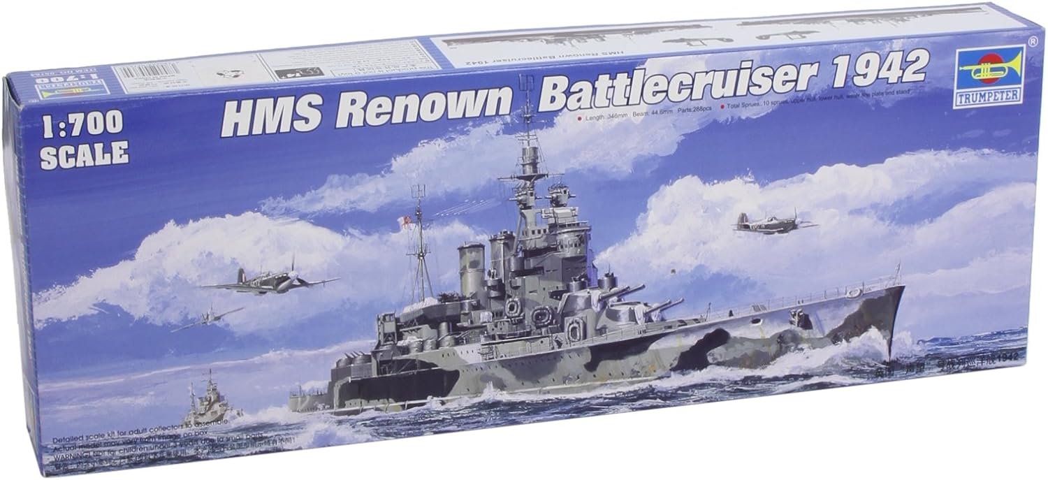 Trumpeter Scale Models 5764 1/700 HMS Renown British Battlecruiser 1942 Kit
