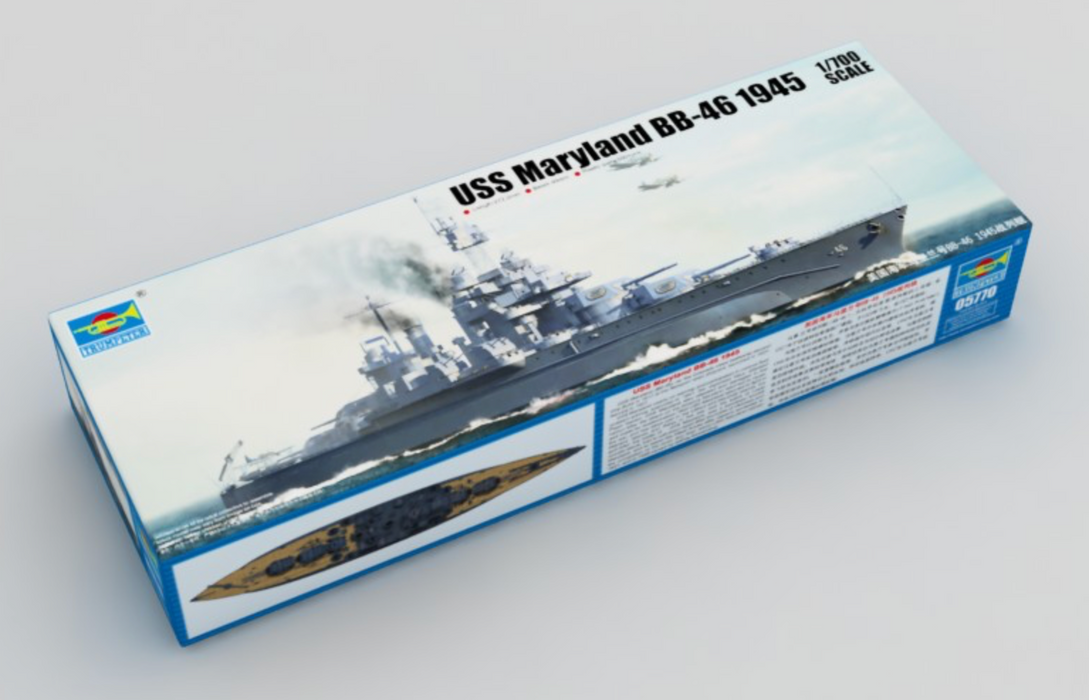 Trumpeter Scale Models 5770 1/700 USS Maryland BB46 Battleship 1945 Model Ship Kit