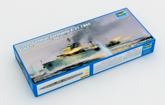 Trumpeter Scale Models 5792 1/700 German Zerstorer Z-21 1940 Model Kit