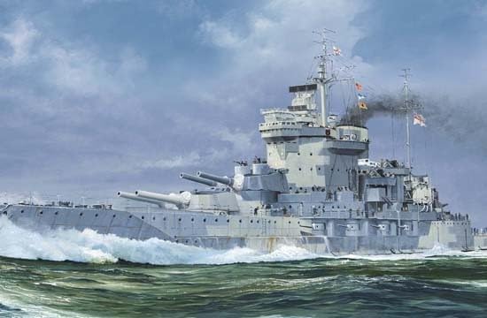 Trumpeter Scale Models 5795 1/700 HMS Warspite British Battleship 1942 Kit