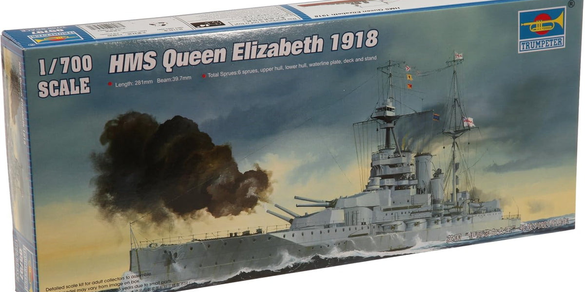 Trumpeter Scale Models 5797 1/700 HMS Queen Elizabeth British Battlesh ...