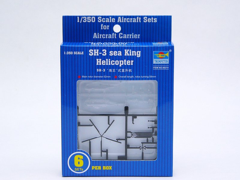 Trumpeter Scale Models 6214 1/350 SH-3 Sea King Helicopter Set Model Kit