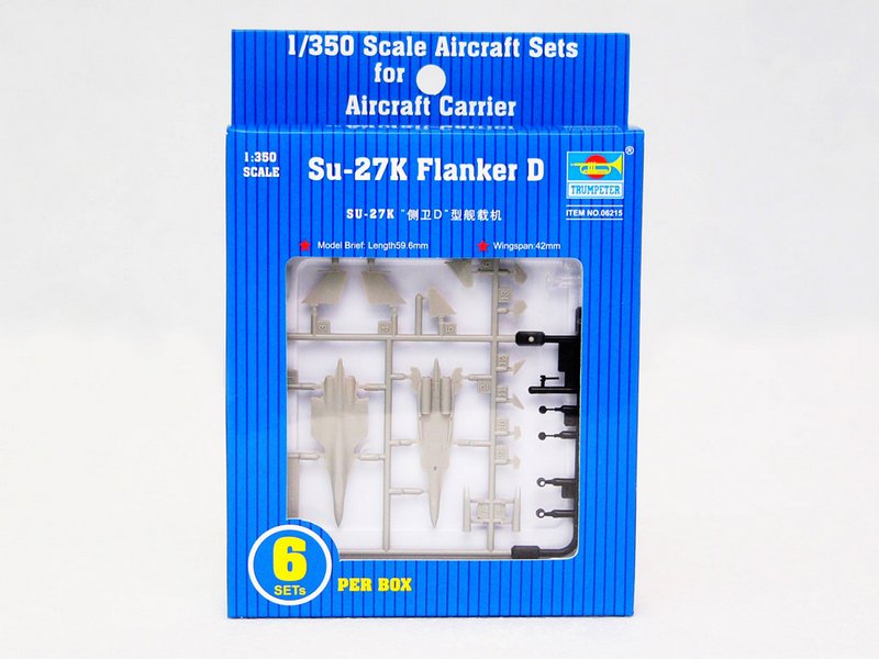 Trumpeter Scale Models 6215 1/350 SU-27K Flanker D Aircraft Set Model Kit