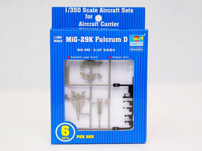 Trumpeter Scale Models 6216 1/350 MiG29K Fulcrum D Aircraft Set for Carrier Kuznetsov (6 Sets)  
