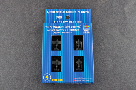 Trumpeter Scale Models 6402 1/350 F4F-4 Wildcat Carrier-Based Fighter Set Model Aircraft Kit