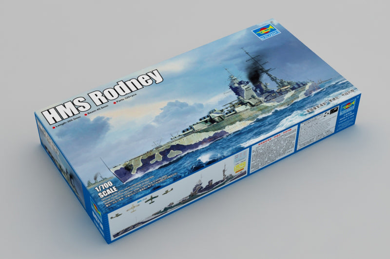 Trumpeter Scale Models 6718 1/700 HMS Rodney British Battleship Model Kit