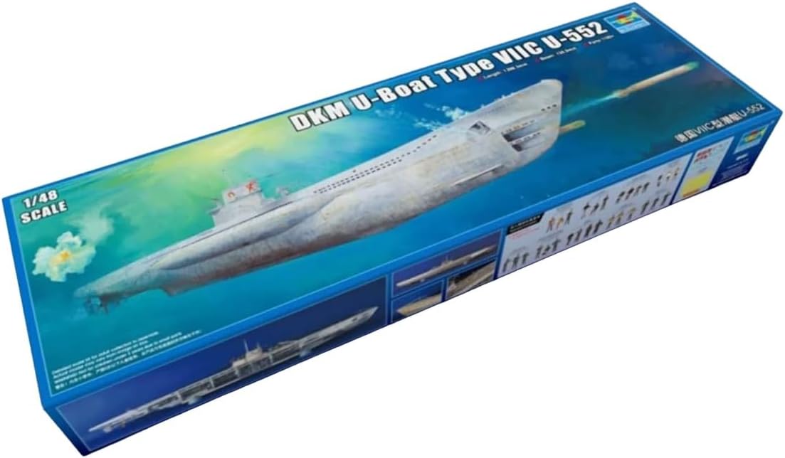 Trumpeter Scale Models 6801 German DKM U-552 U-Boat 1:48 — White Rose ...