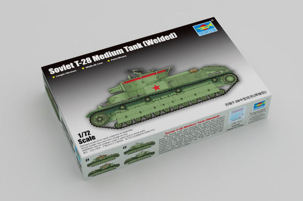 Trumpeter Scale Models 7150 1/72 Soviet T-28 Medium Tank (Welded) Model Kit