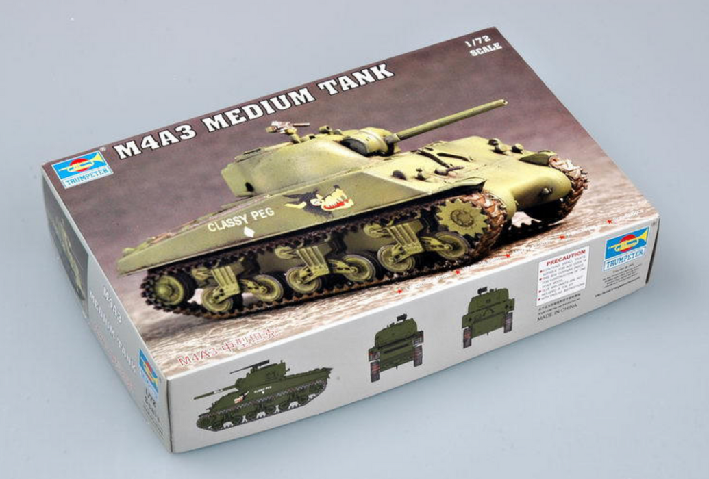Trumpeter Scale Models 7224 1/72 US M4A3 Tank Model Kit