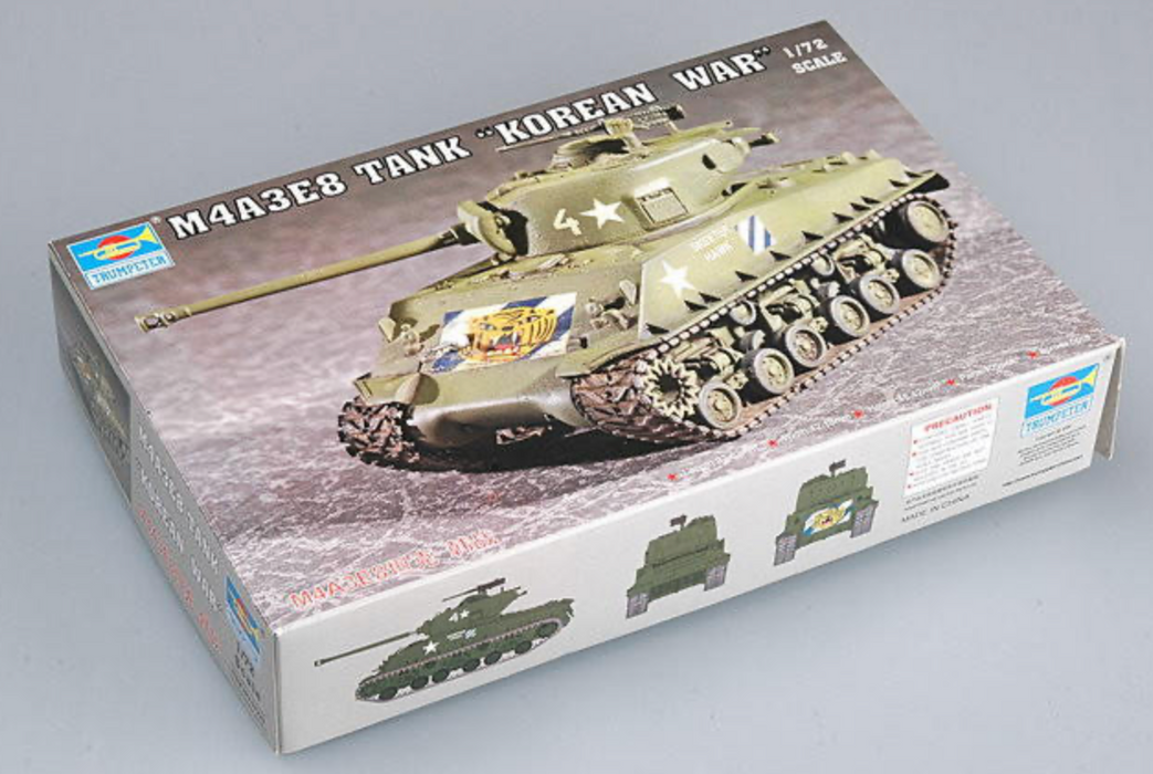 Trumpeter Scale Models 7229 1/72 M4A3E8 Tank Model Kit