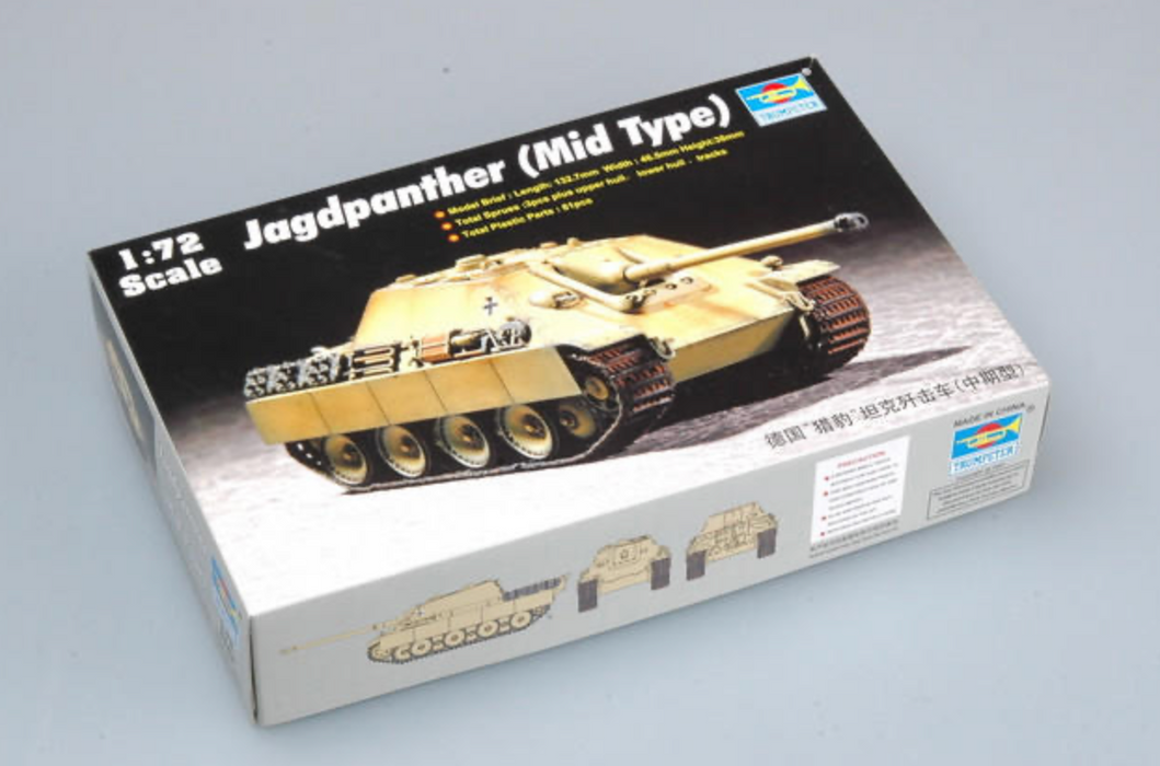 Trumpeter Scale Models 7241 1/72 German JAGDPANTHER Mid-Type Model Kit