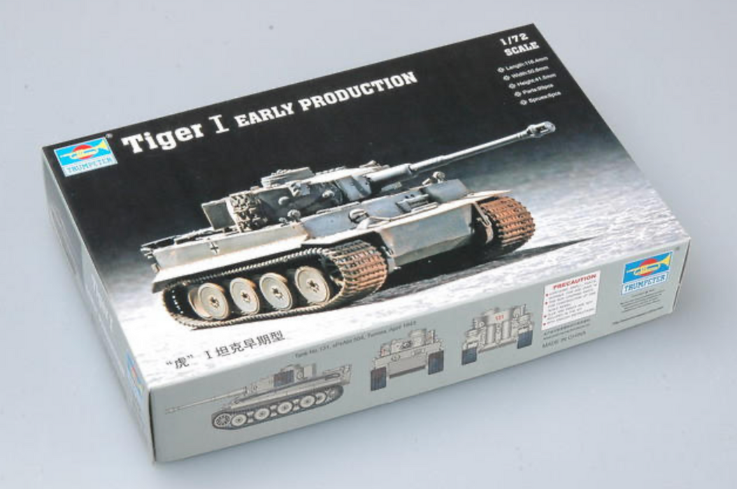 Trumpeter Scale Models 7242 1/72 German Tiger I Ausfuhrung E Early Model Kit
