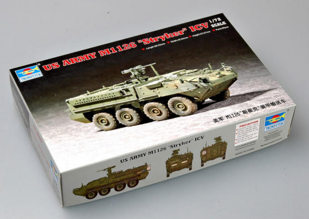 Trumpeter Scale Models 7255 1/72 Stryker Icv Light Armored Model Kit