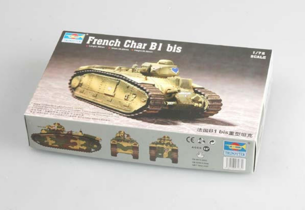 Trumpeter Scale Models 7263 1/72 French Char B1 Heavy Tank Model Kit
