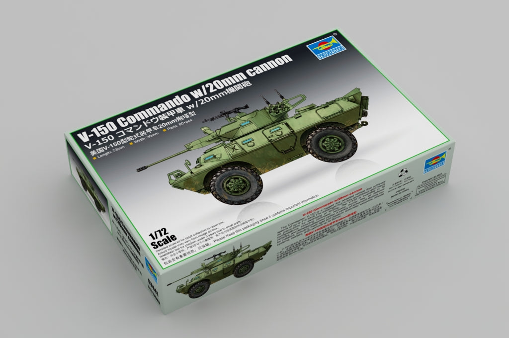 Trumpeter Scale Models 7441 1/72 V-150 Commando with 20mm Cannon Model Kit