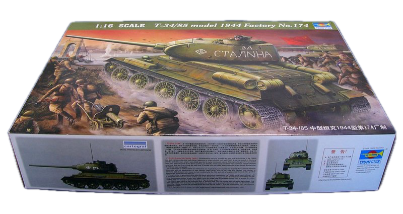 Trumpeter Scale Models 902 1/16 T34/85 Model 1944 Late “Factory No 183” Model Tank Kit