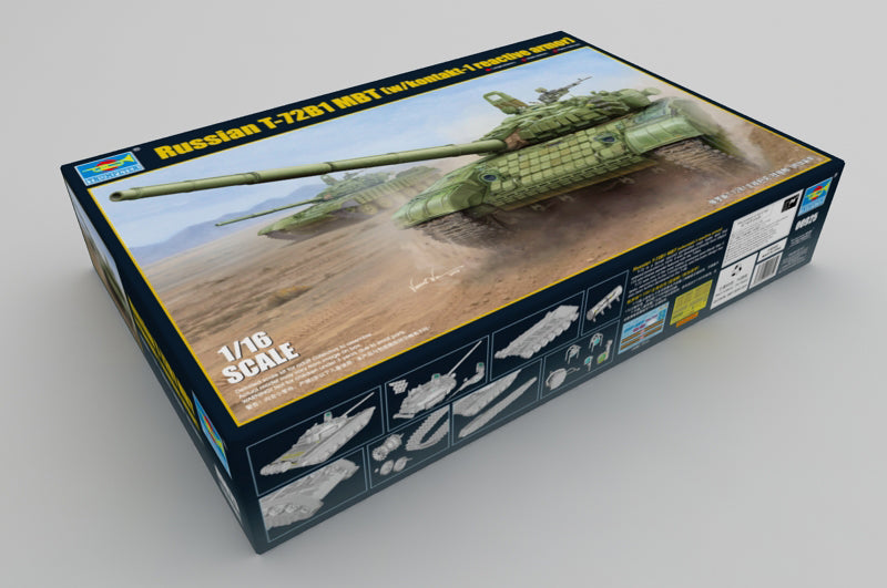 Trumpeter Scale Models 925 1/16 Russian T72B/B1 1986 Tank Model Kit