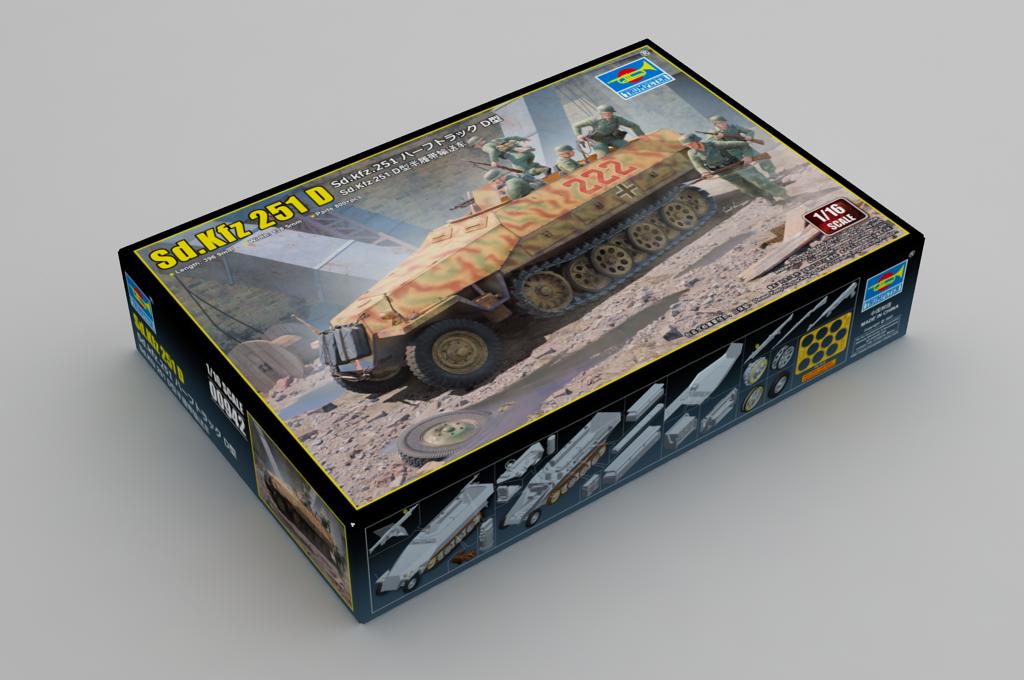 Trumpeter Scale Models 942 1/16 German Sd.Kfz. 251D Halftrack Model Kit
